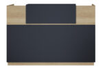 Γραφείο reception Lotus pakoworld σε χρώμα φυσικό - ανθρακί 180x70x110εκ - Image 3