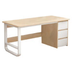 Γραφείο Salto pakoworld με συρταριέρα MDF φυσικό-λευκό 120x48x74εκ - Image 2