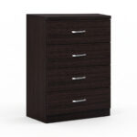 Συρταριέρα Killian pakoworld με 4 συρτάρια wenge 80x40x80εκ - Image 2