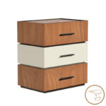 Κομοδίνο Sonlen pakoworld mdf σε καρυδί-μπεζ απόχρωση 60x40x66εκ