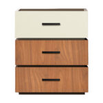 Κομοδίνο Sonlen pakoworld mdf σε καρυδί-μπεζ απόχρωση 60x40x66εκ - Image 3