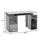 Γραφείο υπολογιστή Liberion pakoworld σε απόχρωση sonoma 120x55x76εκ - Image 3