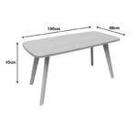 Τραπέζι σαλονιού Komela mdf σε φυσική απόχρωση 100x48x45cm - Image 4