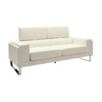 Καναπές Shea pakoworld 3θέσιος PU ivory-inox 198x80x87εκ - Image 2