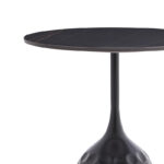 Βοηθητικό τραπέζι Kousien Inart μαύρο sintered stone Φ50x60εκ - Image 3