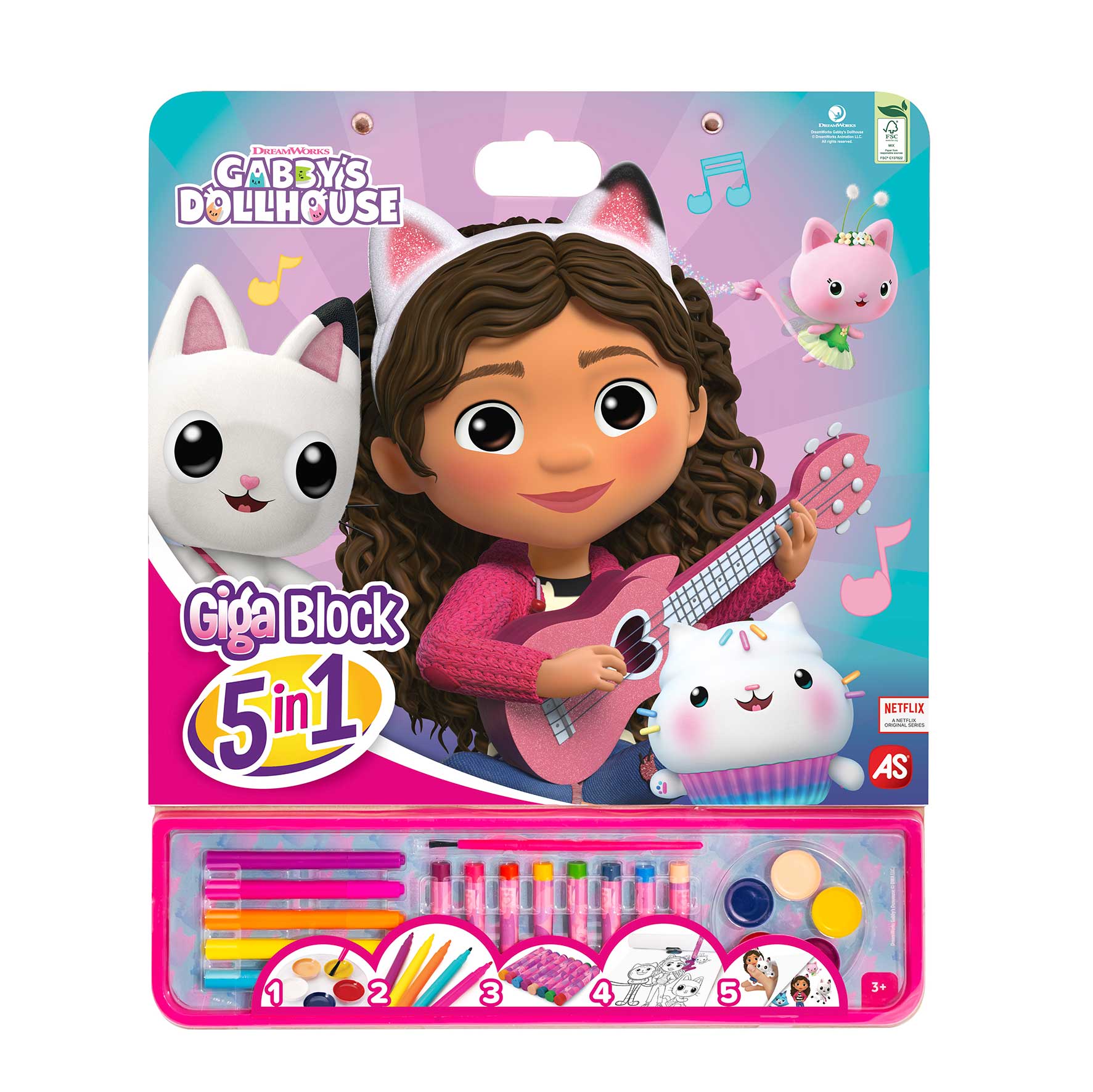 Giga Block 5 Σε 1 Σετ Ζωγραφικής DreamWorks Gabby's Dollhouse Για 3+ Χρονών