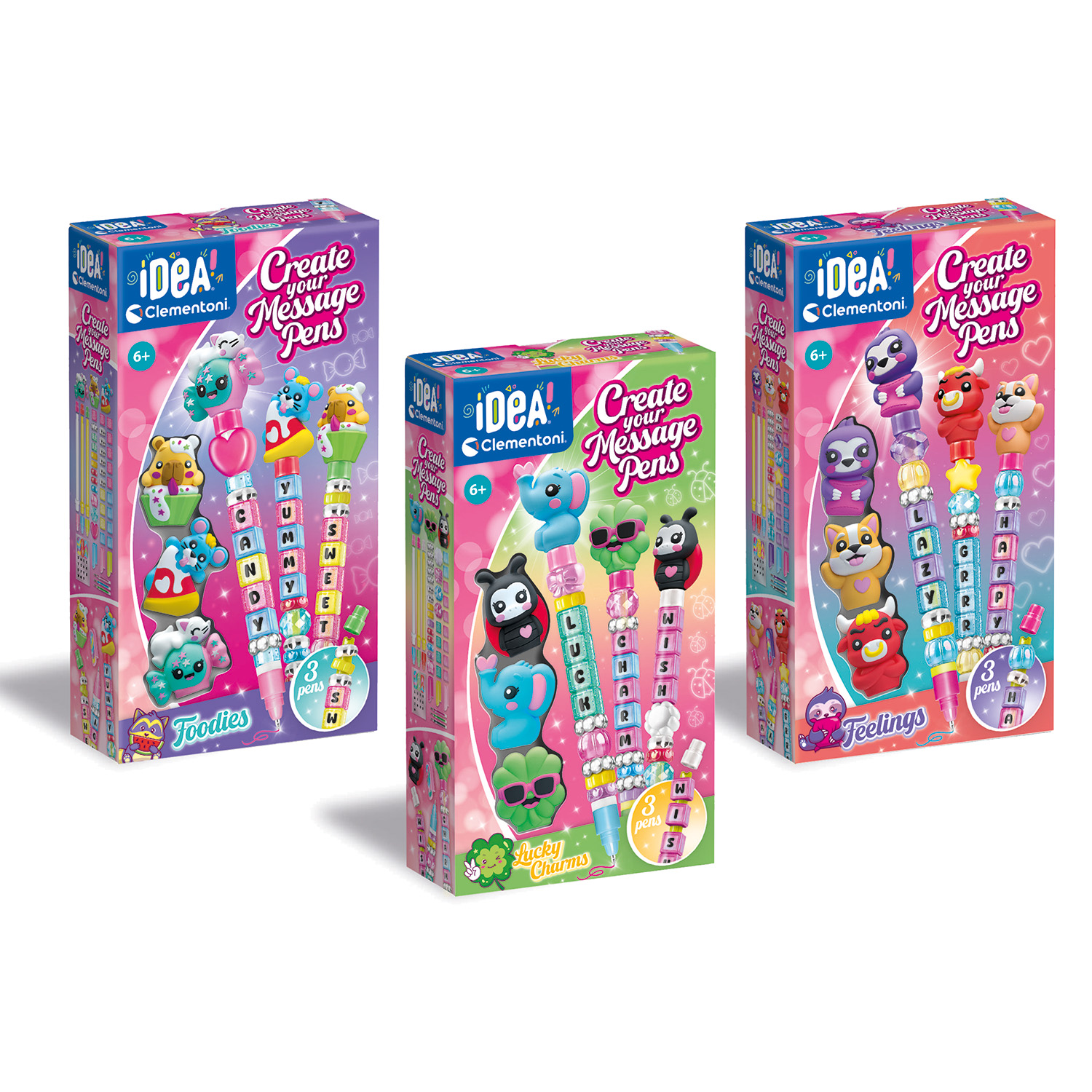Clementoni Σετ Message Pen 3τεμ Foodies, Emotions, Lucky Μαθαίνω & Δημιουργώ για 6+ Ετών