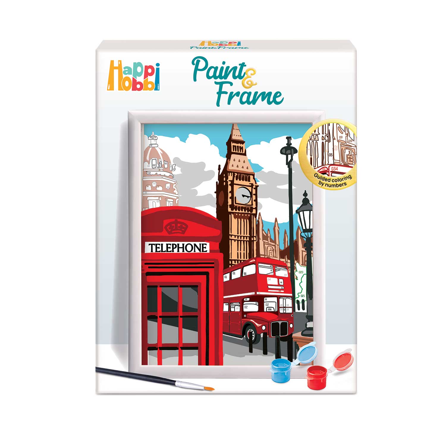 HappiHobbi Paint & Frame | Paint by Numbers - Majestic London | Για Ηλικίες 12+ Χρονών