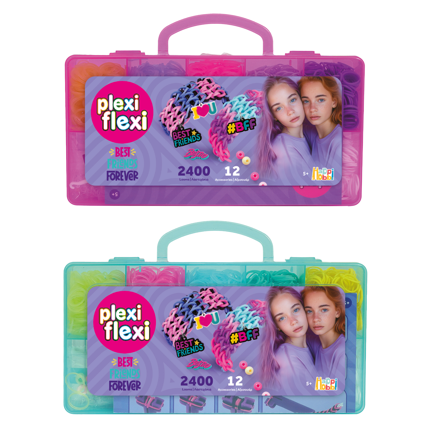 Plexi Flexi Best Friends Forever Θήκη 2400 Λαστιχάκια & 12 Αξεσουάρ Για 5+ Ετών