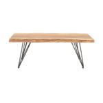 Τραπέζι σαλονιού Miles pakoworld μασίφ ξύλο ακακίας σε φυσική απόχρωση 115x69x41εκ - Image 3