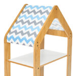 Ραφιέρα τ. Montessori Zoilen pakoworld φυσικό-λευκό-μπλε mdf 50x30x80εκ - Image 3