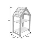 Ραφιέρα τ. Montessori Zoilen pakoworld φυσικό-λευκό-μπλε mdf 50x30x80εκ - Image 4