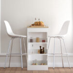 Τραπέζι μπαρ Riff pakoworld λευκό-sonoma 120x50x100εκ - Image 4