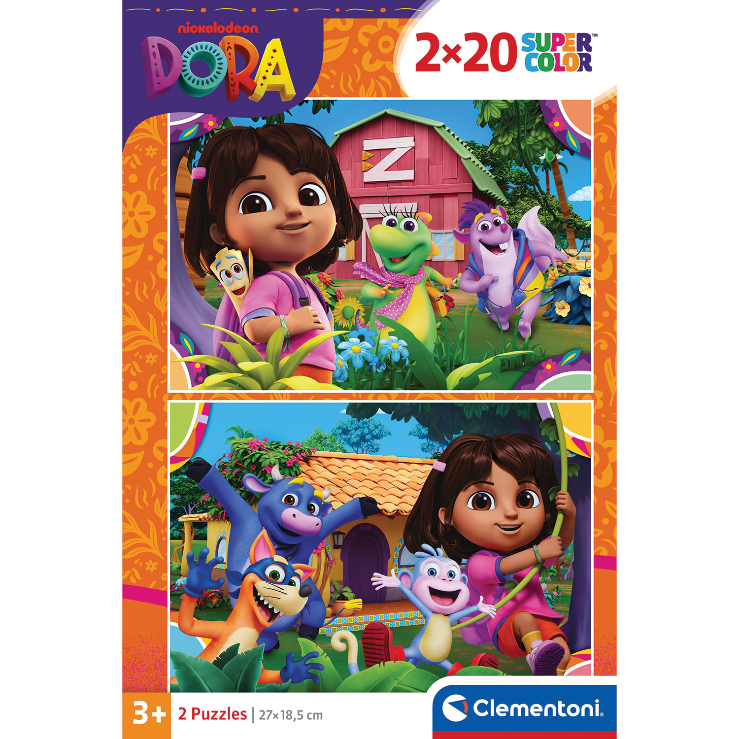Clementoni Παζλ Super Color Dora The Explorer 2 x 20