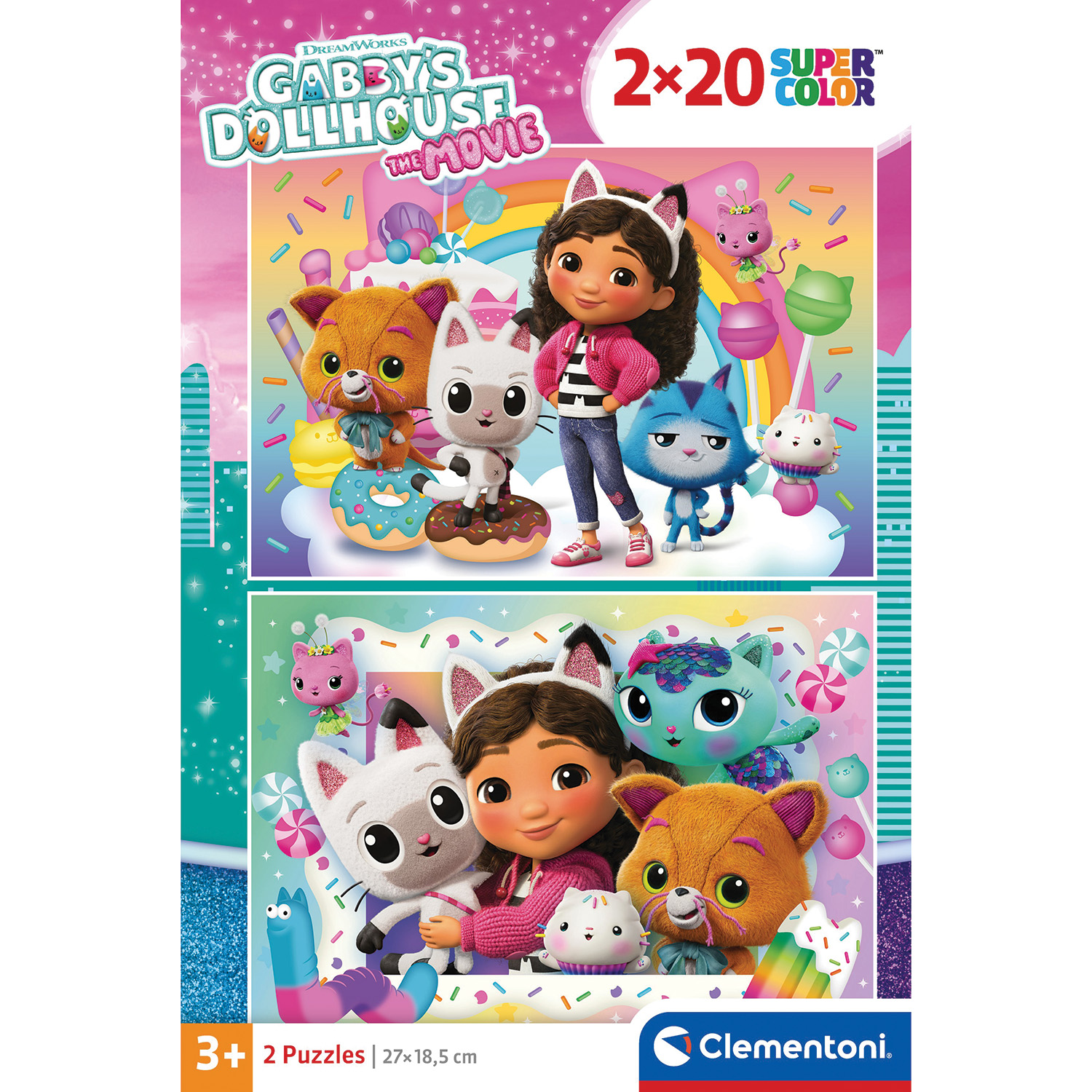 Clementoni Παζλ Supe Color Gabby's Dollhouse 2 x 20 τεμάχια