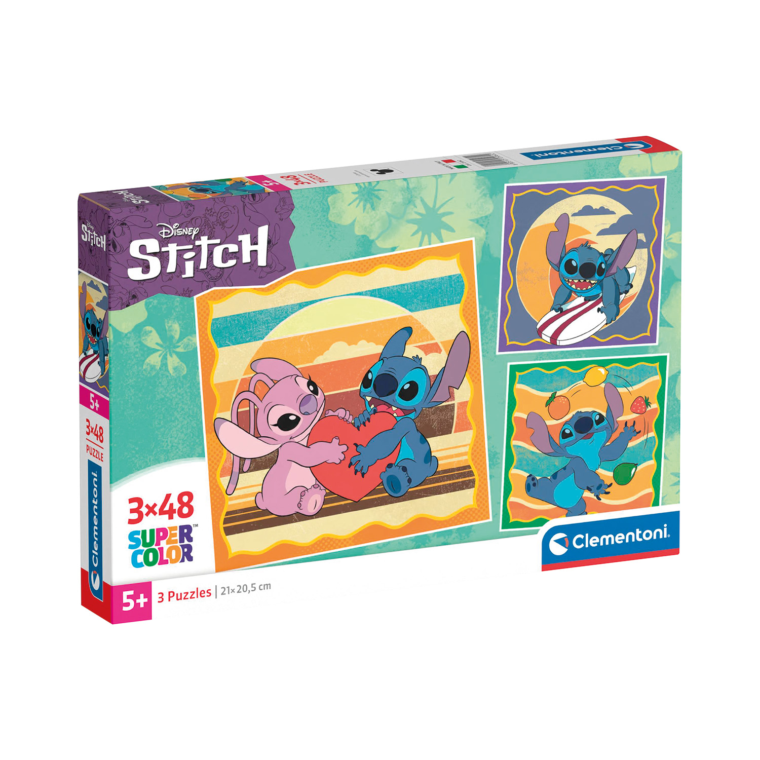 Clementoni Παιδικό Παζλ Super Color Disney Stich 3x48 τμχ