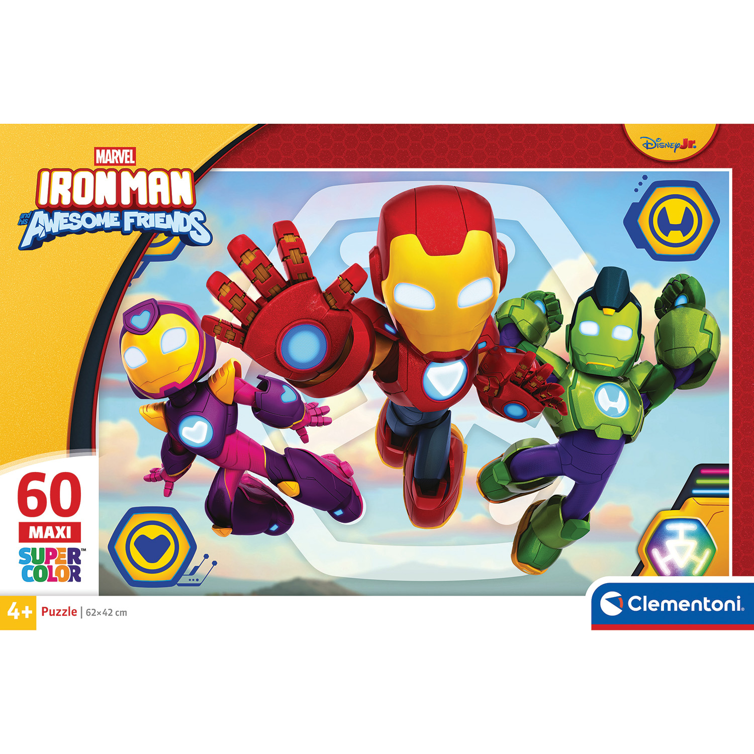Clementoni Παζλ Super Color Maxi Iron Man and His Awesome Friends Marvel 60 τμχ
