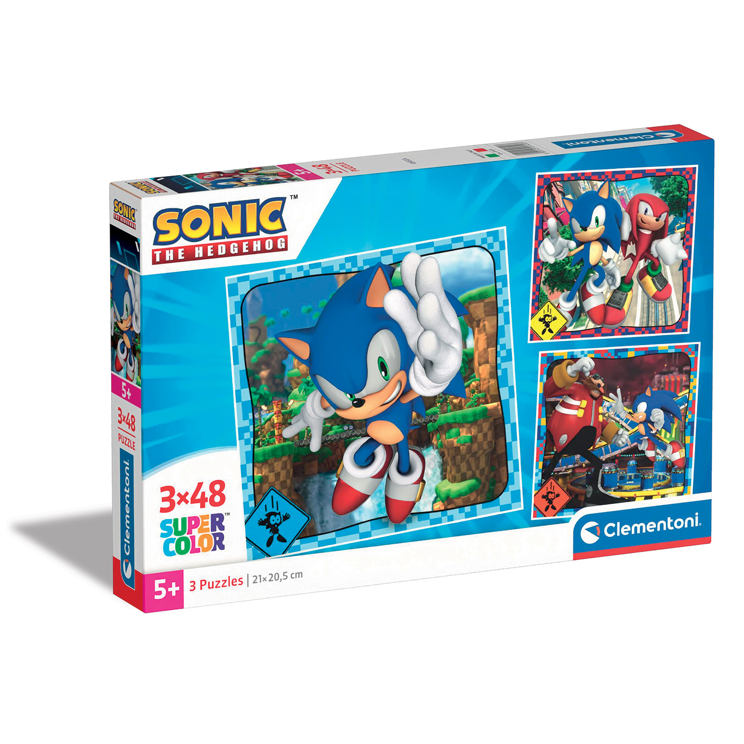 Clementoni Παιδικό Παζλ Super Color Sonic The Hedgehog 3x48 τμχ
