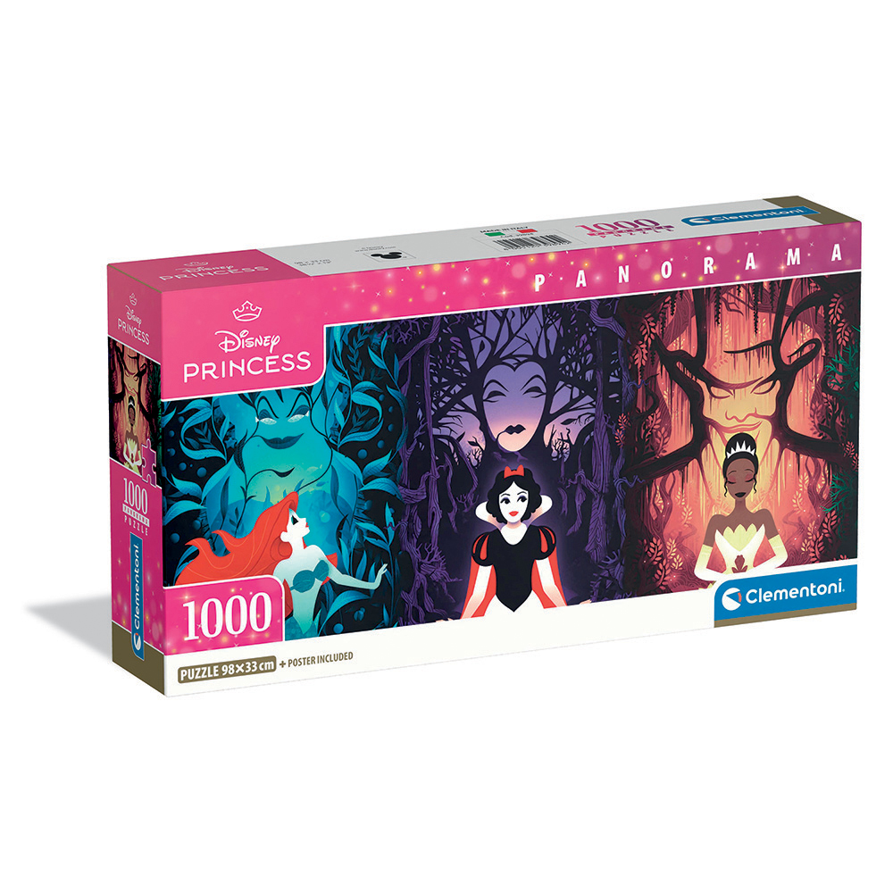 Clementoni Παζλ Panorama High Quality Collection Disney Πριγκίπισσες 1000 τμχ - Compact Box
