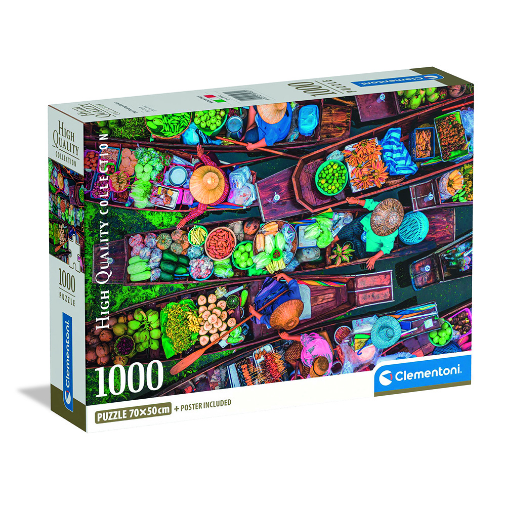 Clementoni Παζλ High Quality Collection Πλεούμενη Αγορά 1000 τμχ - Compact Box