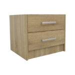 Κομοδίνο OLYMPUS pakoworld με 2 συρτάρια σε sonoma απόχρωση 47.5x40.5x40.5εκ - Image 2