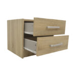Κομοδίνο OLYMPUS pakoworld με 2 συρτάρια σε sonoma απόχρωση 47.5x40.5x40.5εκ - Image 3