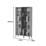 Βιβλιοθήκη Zezan pakoworld σε sonoma-ανθρακί απόχρωση 114x30x200.5εκ - Image 4