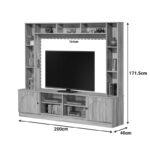 Σύνθετο σαλονιού Ambera pakoworld σε sonoma απόχρωση 200x40x171.5εκ - Image 5