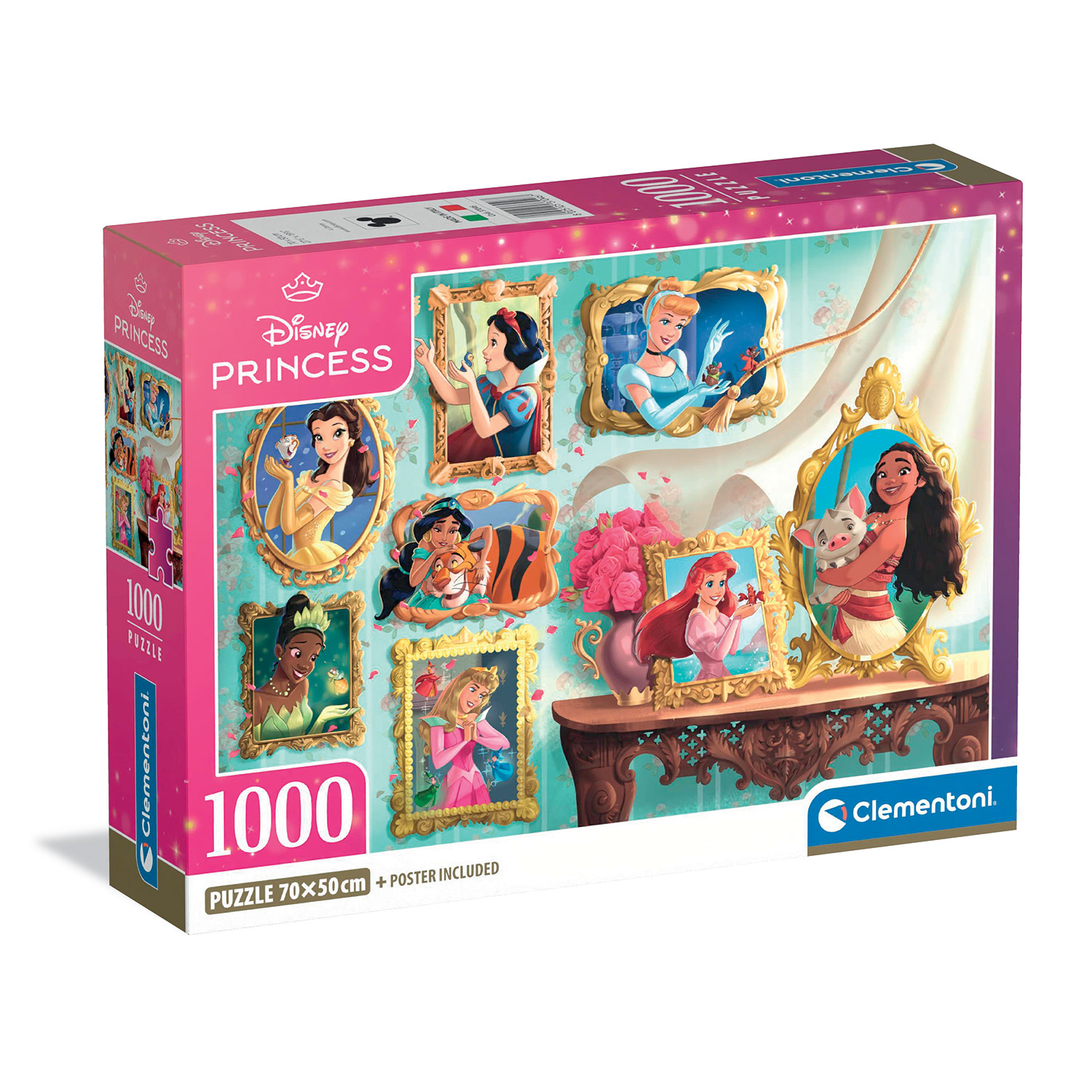Clementoni Παζλ High Quality Disney Princess 1000 τμχ -  Compact Box