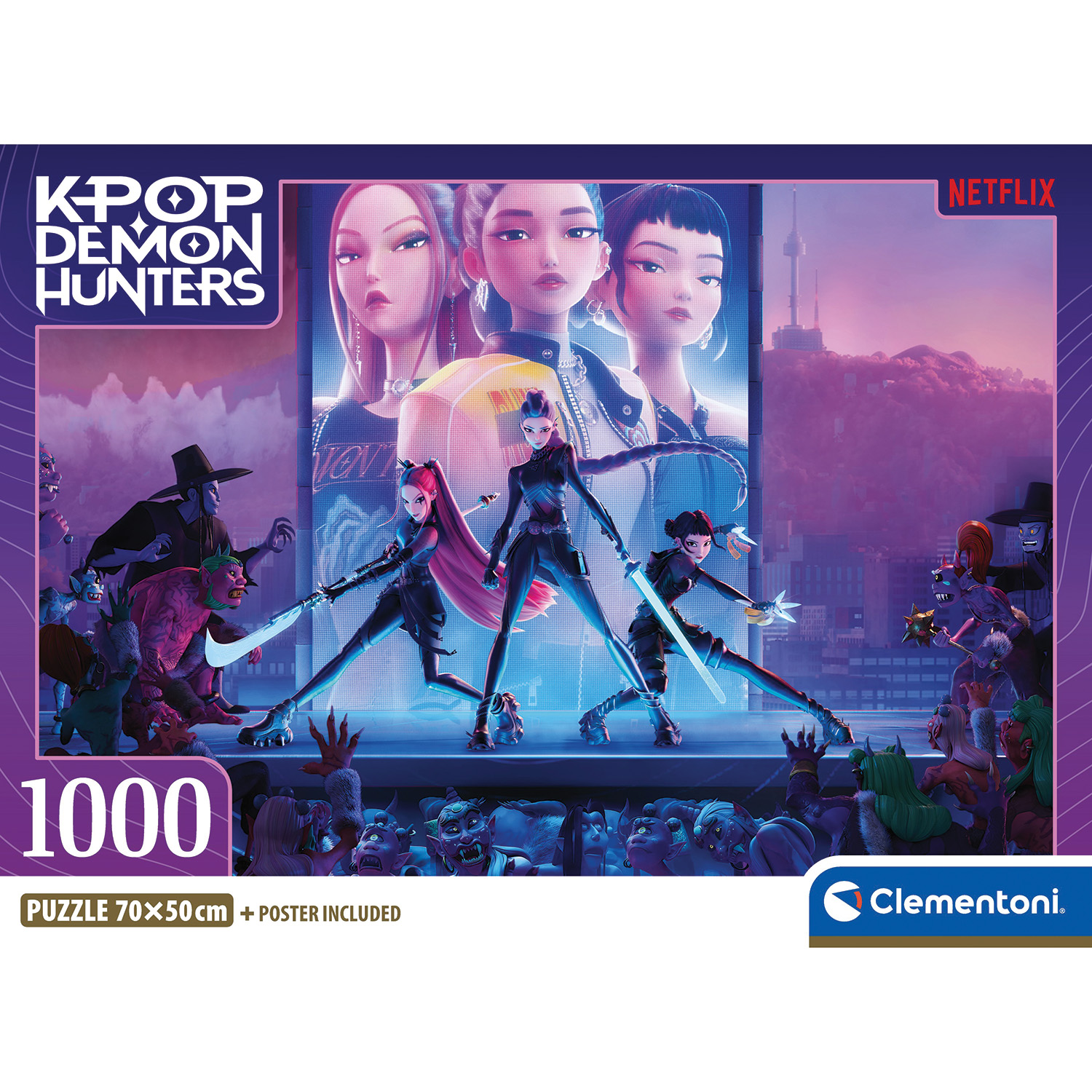 Clementoni Παζλ High Quality K-Pop Demon Hunters Compact Box 1000 τμχ