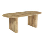 Τραπέζι Nembou pakoworld mdf σε oak απόχρωση 210x100x76εκ - Image 2