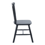 Καρέκλα Melia pakoworld rubberwood σε μαύρη απόχρωση 45x51x87εκ - Image 4