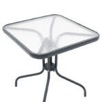 Τραπέζι Watson pakoworld μέταλλο ανθρακί-γυαλί 70x70x70εκ - Image 3