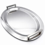 ΔΙΣΚΟΣ ΟΒΑΛ Γ INOX ΜΕ ΛΑΒΗ ΑΣΗΜΙ 107 46X32.5CM