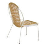 Καρέκλα Dapper pakoworld λευκό μέταλλο-pe φυσικό 64.5x71x92.5εκ - Image 3