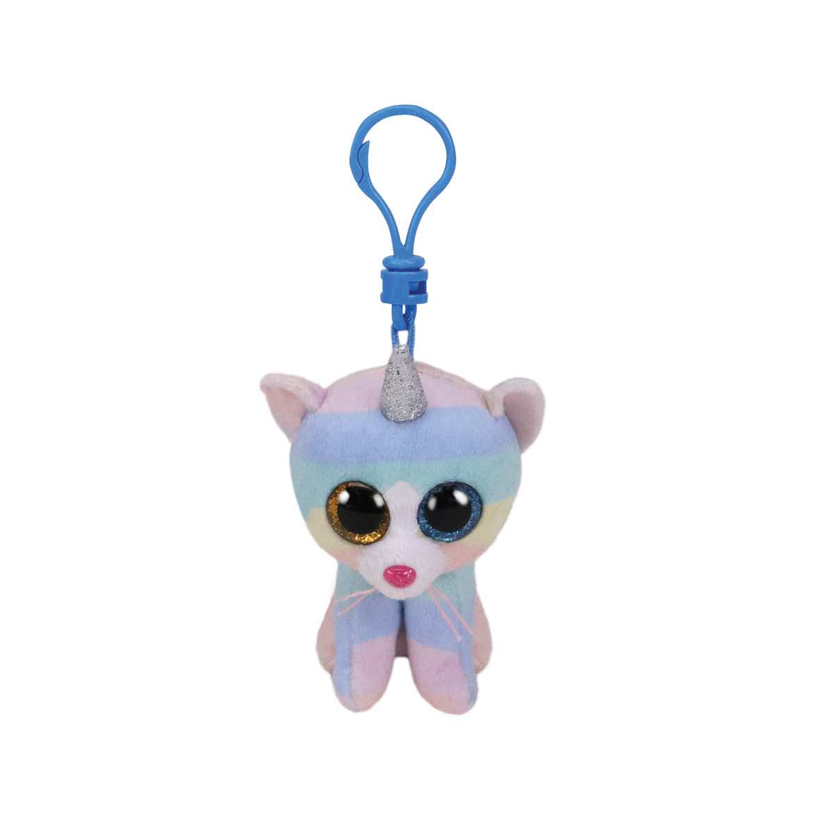 TY Beanie Boos Heather Χνουδωτό Μπρελόκ Γατούλα Μονόκερος Πολύχρωμο 8.5εκ