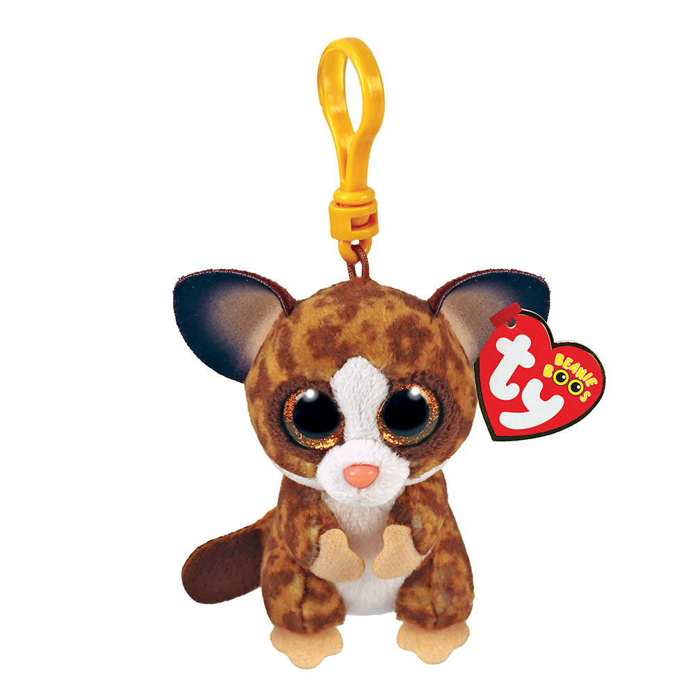 TY Beanie Boos Binky Χνουδωτό Κλιπ Γαλάγος Μωρό Καφέ 8.5εκ