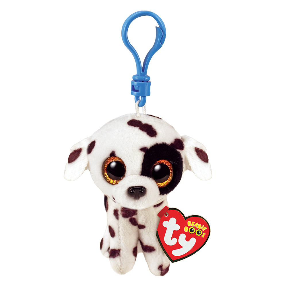 TY Beanie Boos Luther Χνουδωτό Μπρελόκ Σκυλάκι Δαλματίας Λευκό Και Μαύρο 8.5εκ