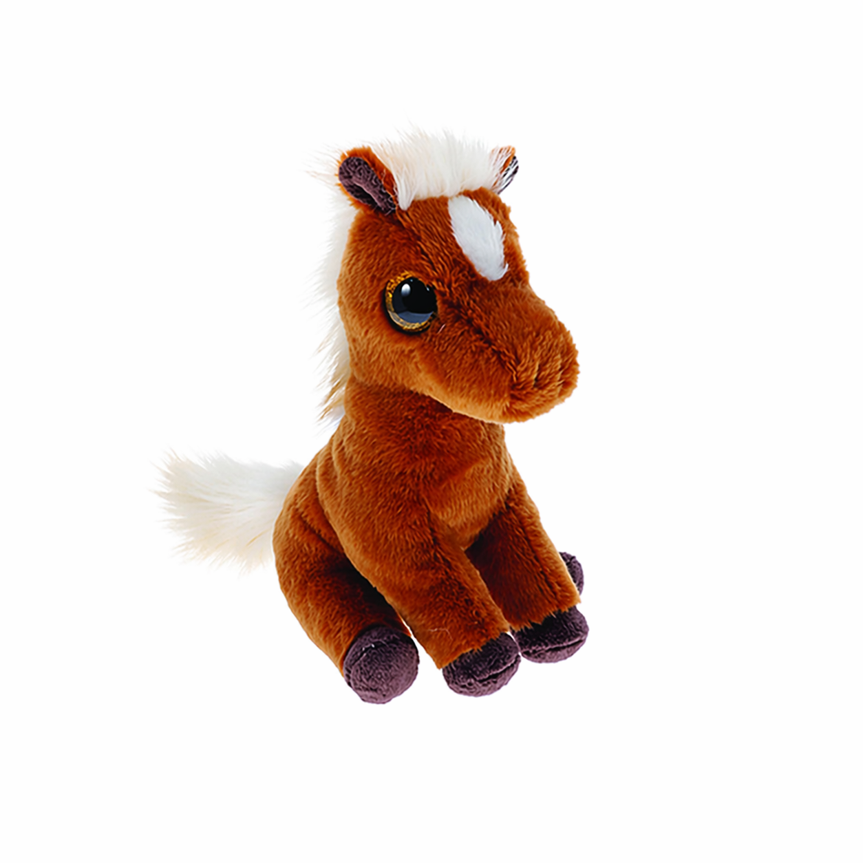 ΤΥ Χνουδωτό Beanie Boos καφέ Αλογάκι με Λευκή Χαίτη 15εκ