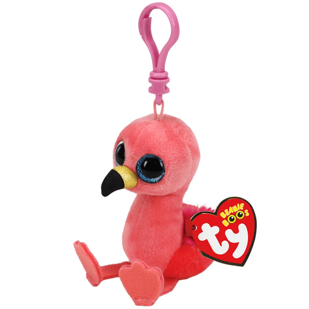 TY Beanie Boos Gilda Χνουδωτό Μπρελόκ Φλαμίνγκο Ροζ 8.5εκ
