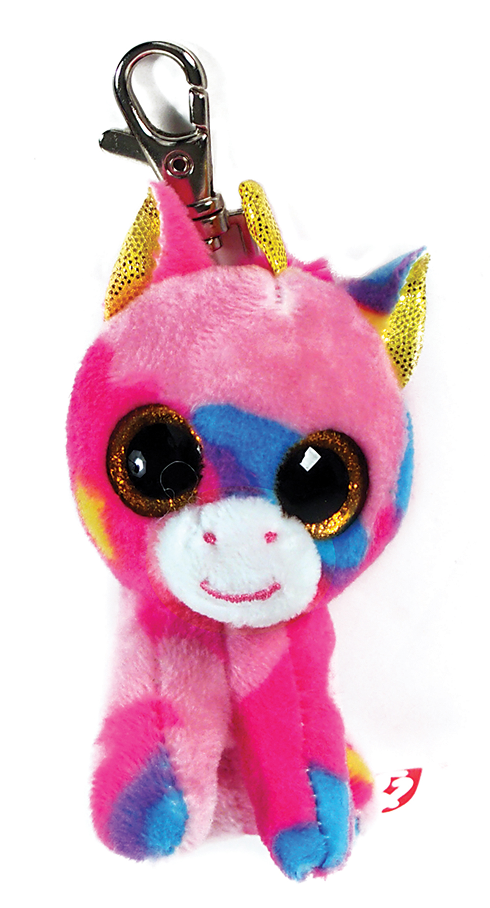 TY Beanie Boos Fantasia Χνουδωτό Μπρελόκ Μονόκερος Πολύχρωμος 8.5εκ
