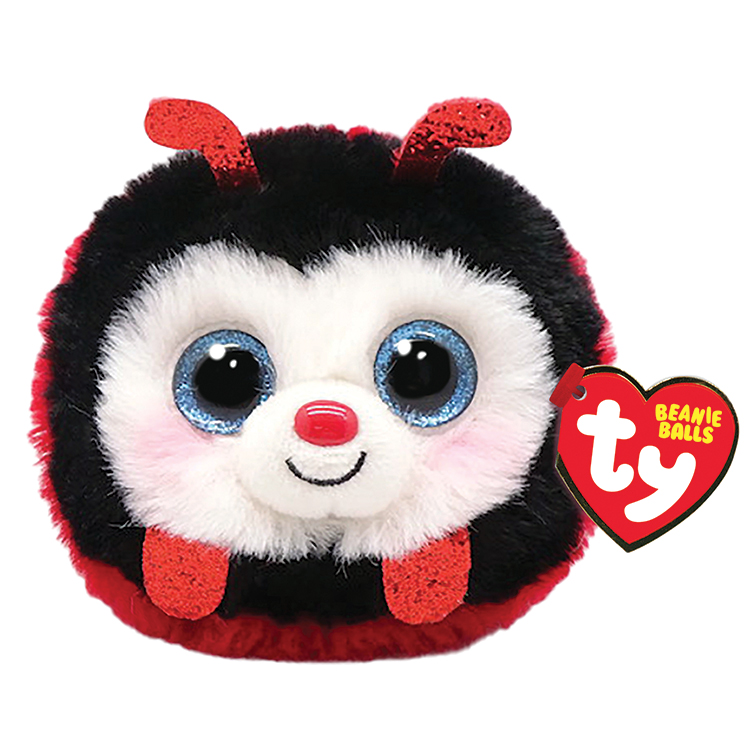 TY Beanie Balls Izzy Χνουδωτή Πασχαλίτσα Κόκκινη & Μαύρη