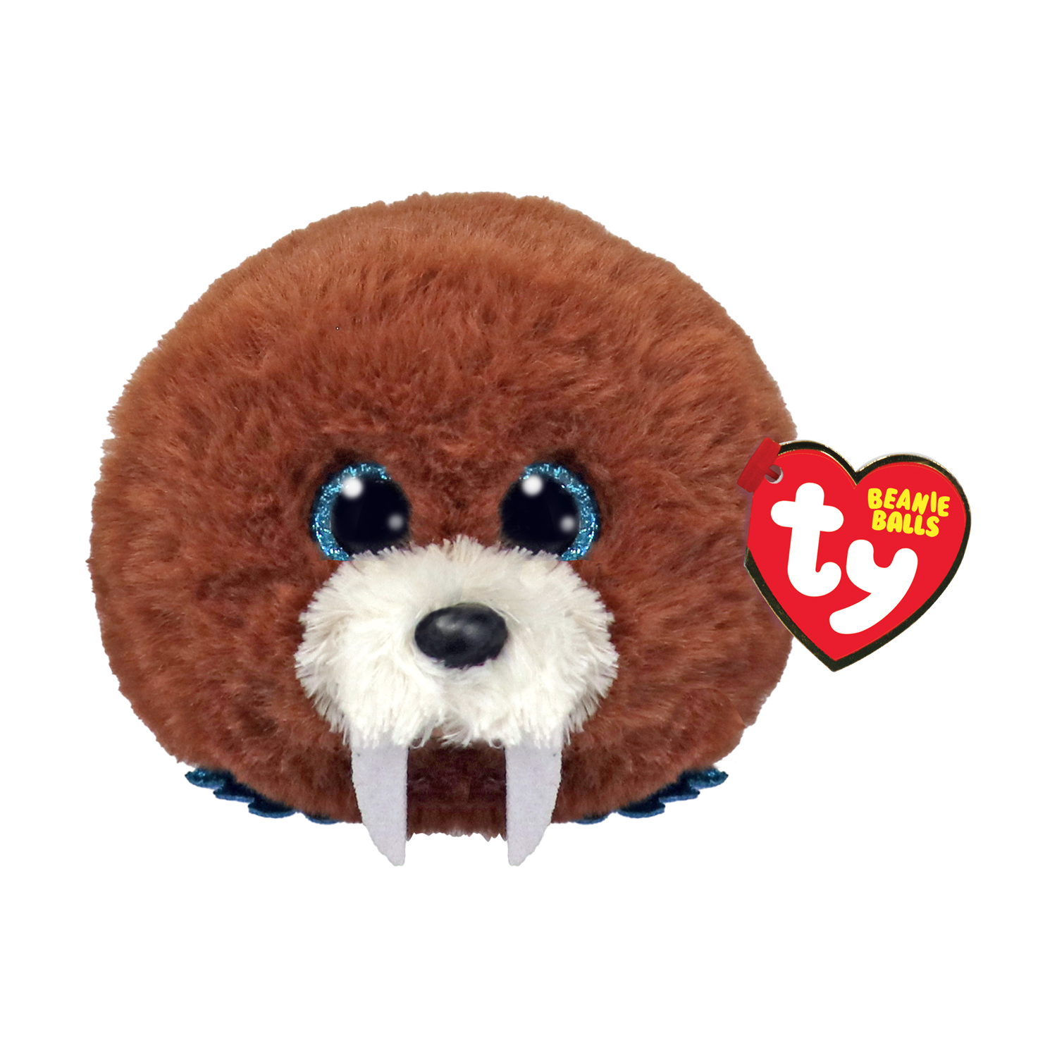 TY Beanie Balls Hank Χνουδωτό Θαλάσσιος Ίππος Καφέ