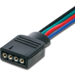 LED-CABLE RGB Adaptor-2 Μονός adaptor για ταινίες Led RGB 5050 με καλώδιο και υποδοχή pins για δυνατότητα σύνδεσης με RGB Controller Dimmer