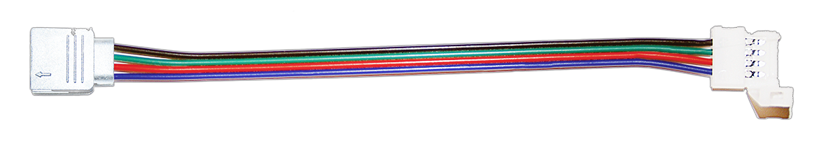 1623312567_0 RGB-CONNECTOR CABLE-3 Διπλός connector για ταινίες Led RGB 5050 με καλώδιο και pin για δυνατότητα σύνδεσης με RGB Controller Dimmer - Image 1
