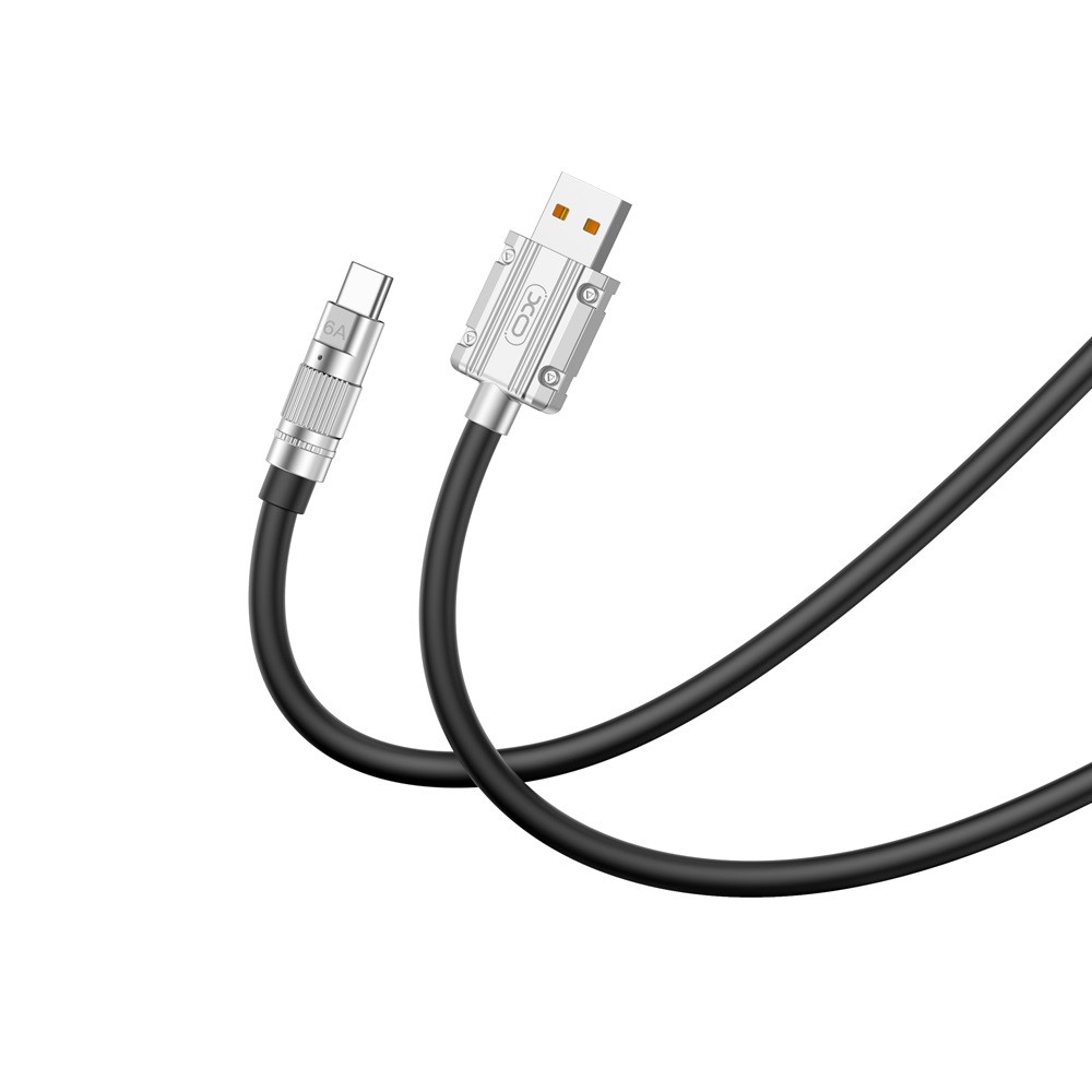 XO-NB227 TYPE C TYPE C USB SILICONE CABLE 6A  καλώδιο φόρτισης και μεταφοράς δεδομένων - Image 1