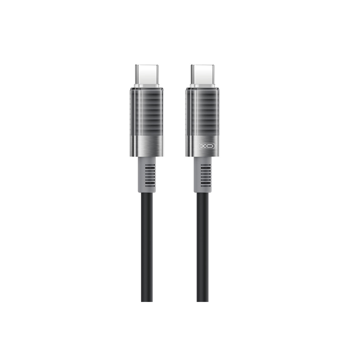 1743073924_3_3.3.80 XO-NB-Q282B Καλώδιο σιλικόνης Type C 60W για φόρτιση και μεταφορά δεδομένων 1m, μαύρο - Image 1