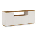 Μπουφές Placefol pakoworld μελαμίνης λευκό-φυσικό 180x44.5x75εκ - Image 2