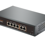 HT42  PoE switch 4 x PoE port 10/100 mbps + 2 Uplink 10/100mbps  60W