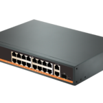 HT1621PoE switch 16 x PoE ports 10/100 mbps + 2 x Uplink ports 10/100/1000mbps + 1 x SFP port 1000mbps  250W